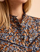 I.Code blue blouse with baroque flower print-10
