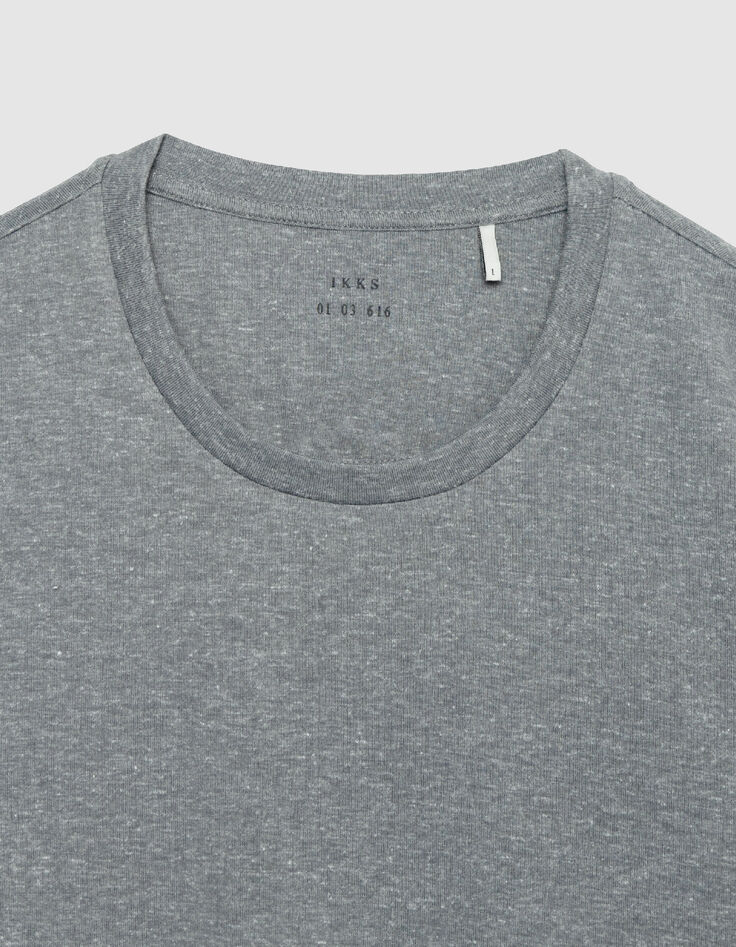 Graues DRY FAST T-Shirt Rundhalsausschnitt-7