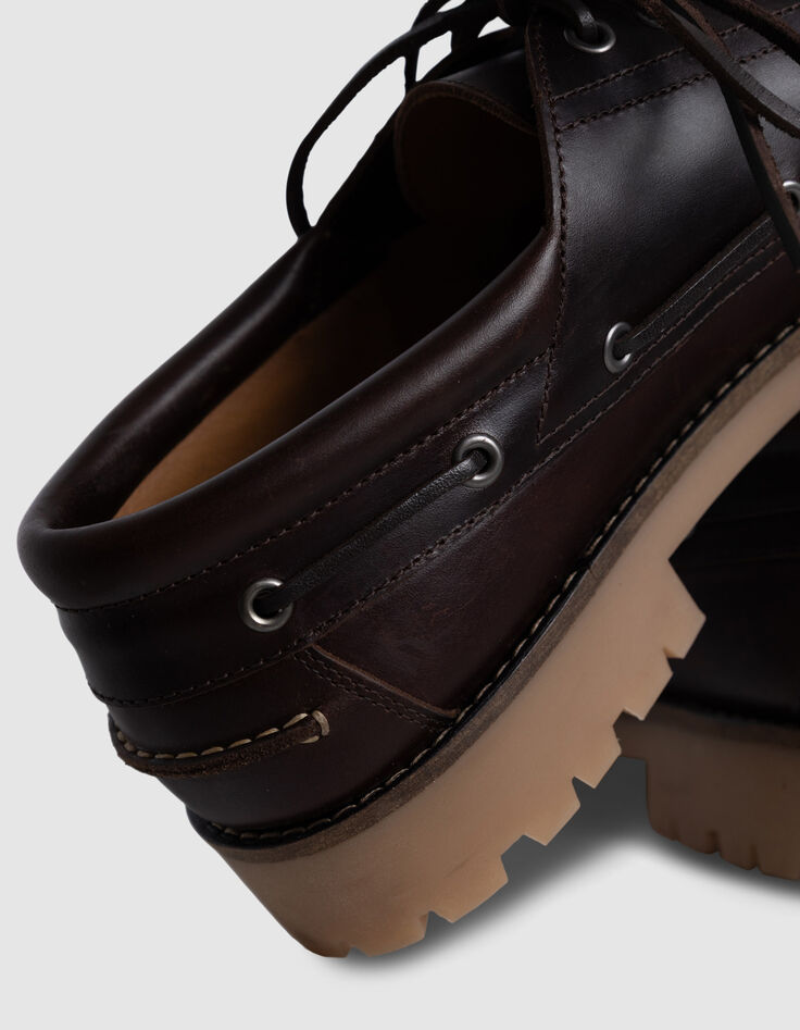 Herren Bootsschuhe aus braunem Leder-5