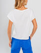 Tee-shirt blanc visuel Women I.Code -3