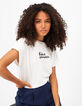 Tee-shirt blanc cassé Girl Positive avec cœur I.Code-1