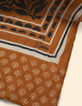 Camel mix floral heart scarf and plant bandana I.Code-2