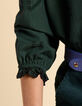 Blouse vert nuit brod&eacute;e I.Code-5