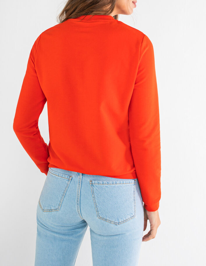 I.Code apricot slogan sweatshirt