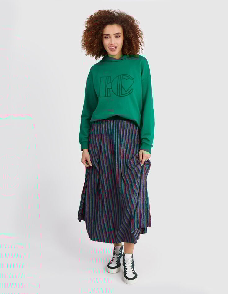 Sweat vert néon avec monogramme I.Code -7