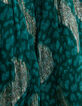 Girls&rsquo; green short skirt with sparkling peacock print-6
