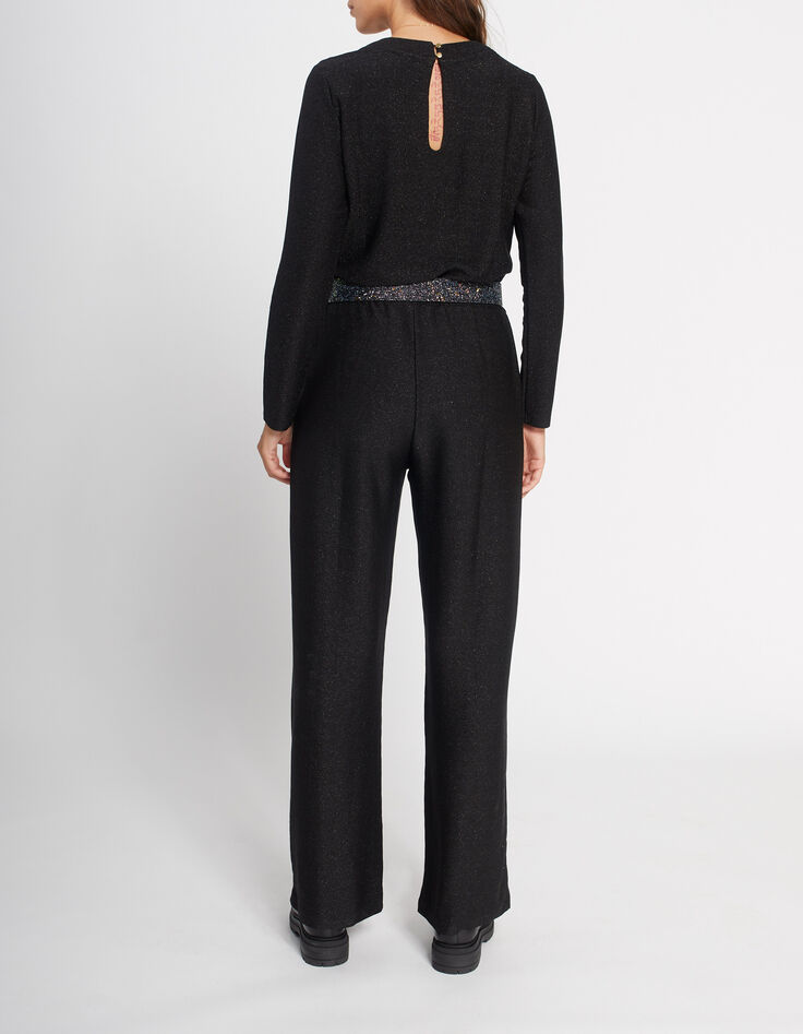 Combinaison noire maille brillante I.Code-3