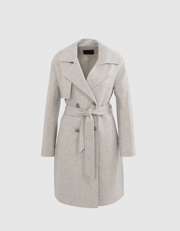Hell maulwurfbrauner Damen-Trenchcoat-6