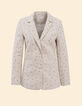 Ecru Blazer mit Blümchenprint I.Code-7