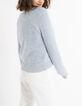 Strickjacke mit Lurex-Zopfmuster in Light Blue I.Code-2