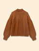 Pull camel tricot à torsades I.Code-7