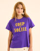Tee-shirt violet message jaune I.Code-3