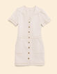Robe en jean écru surpiqûres ocre I.Code-8