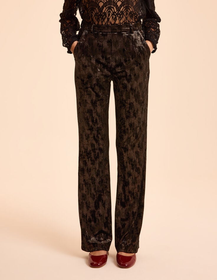 Pantalón negro terciopelo tachista I.Code-2