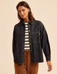 Camisa vaquera negra bordados monograma I.Code-3