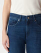 Blaue Damen-Cropped Boyfriend-Jeans-5