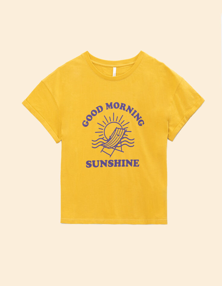 T-shirt jaune message visuel transat I.Code-7 T-shirt jaune message visuel transat I.Code-7
