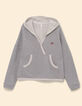 Sweat à capuche gris col cache-cœur I.Code-6