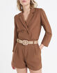 Blouse fauve irisé à double boutonnage I.Code-1