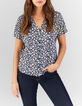Kobalt top print minibloemetjes I.Code-1