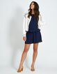 Combi short marine à bandes dentelle I.Code-7