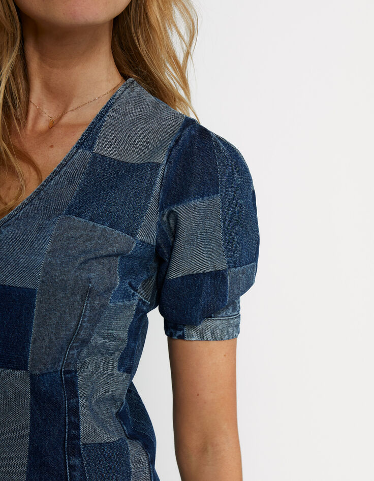 Vestido vaquero azul patchwork I.Code-3