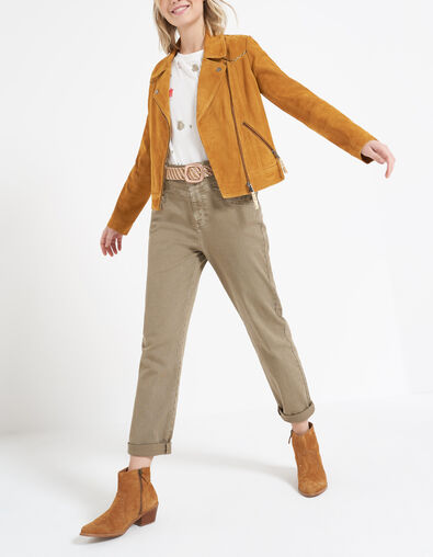 Blouson mélèze en cuir velours I.Code