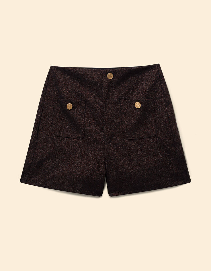 Bronzefarbene Shorts mit aufgesetzten Taschen I.Code-5