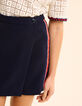 Falda pantalón azul rayas satinadas lateral I.Code-4