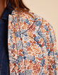I.Code blue/flowers quilted reversible bomber jacket-4