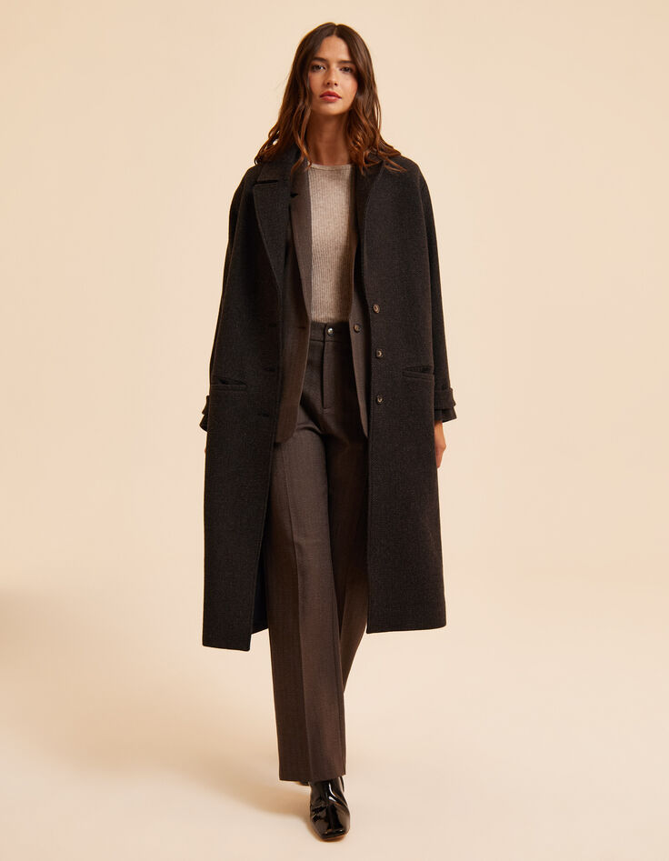 Braune Anzughose Fischgr&auml;tenmuster I.Code-8