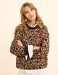 Leoparden-Sweatshirt mit Herz-Stickerei I.Code-1