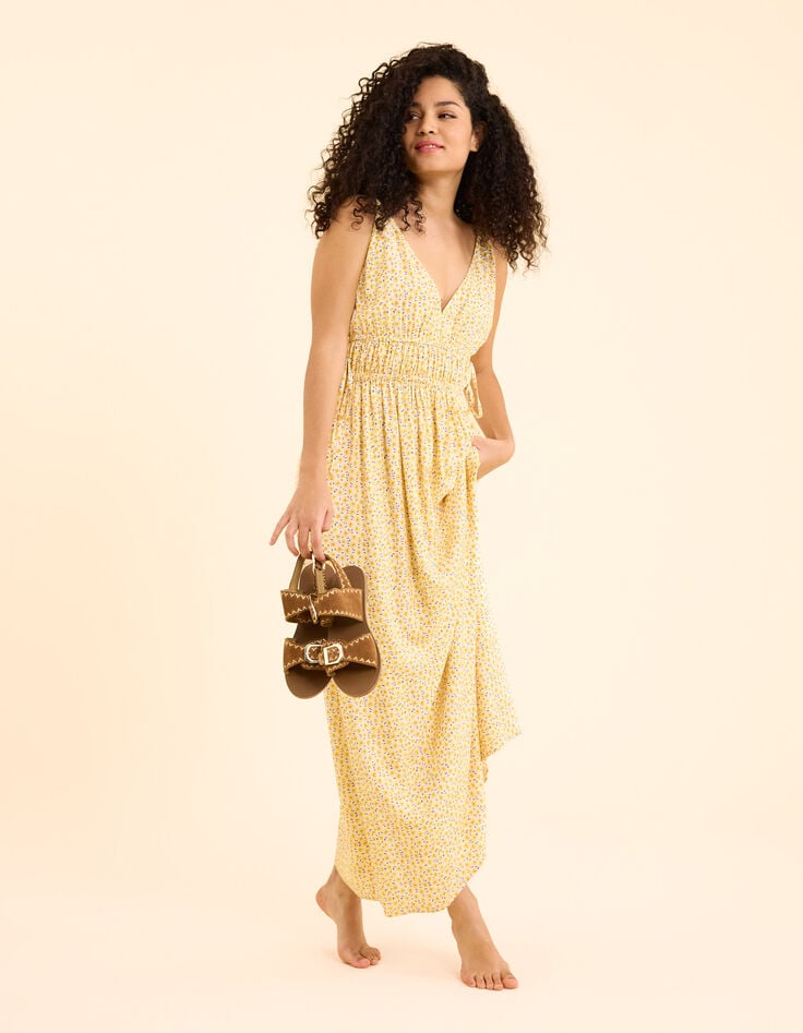 Robe longue imprimé fleuri I.Code-1 Robe longue imprimé fleuri I.Code-1