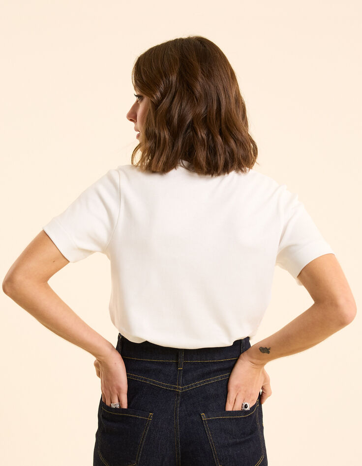 T-shirt manches courtes blanc maxi monogramme I.Code-4
