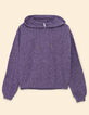 Pull à capuche parme tricot mouliné I.Code-7