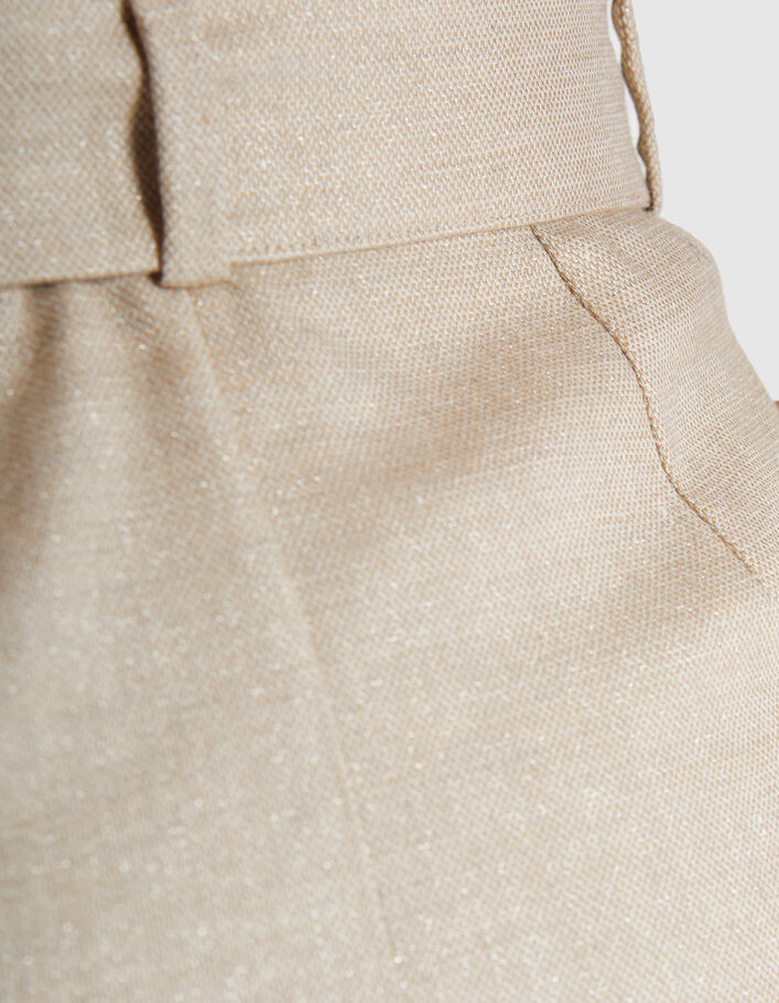 Falda de traje beige irisada lino mezcla I.Code - I.CODE