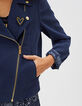 Veste de motard marine fluide I.Code-2