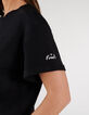 Sweat noir en molleton manches courtes I.Code-3