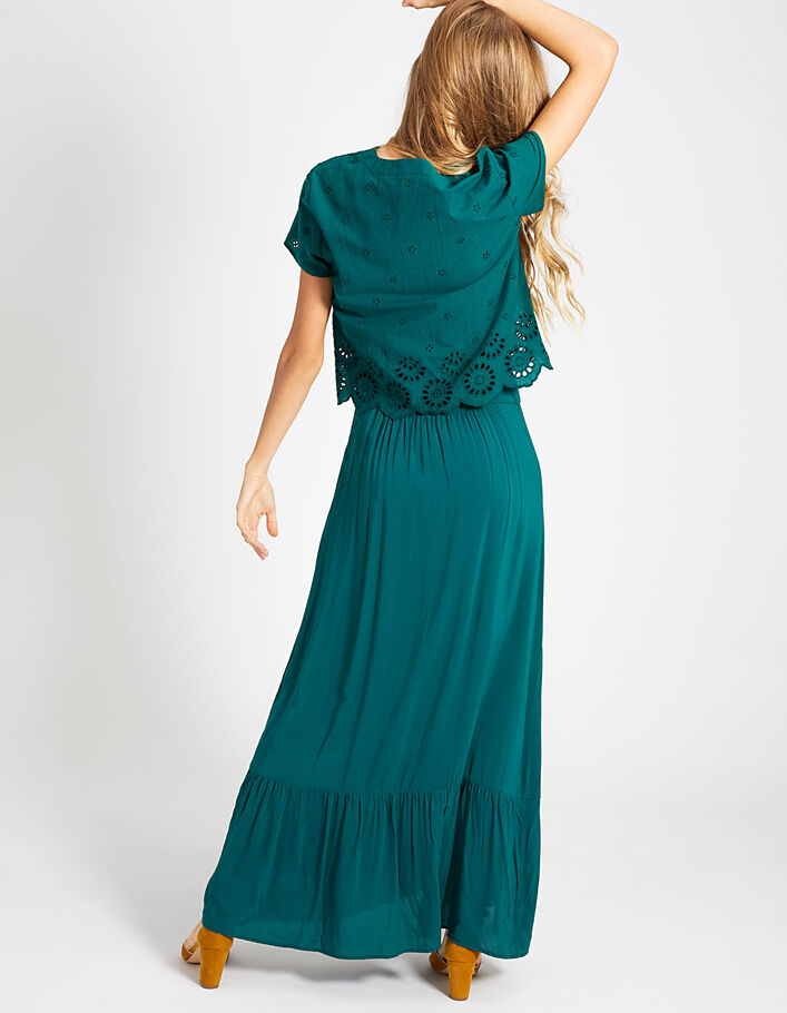 Smaragdgroene lange 2-in-1-jurk I.Code - I.CODE