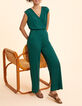 Combinaison-pantalon verte lurex nid d'abeille I.Code-1