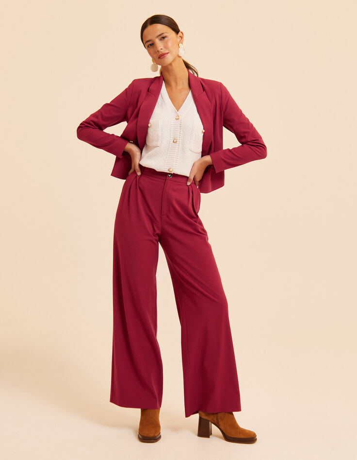 Cremeweiße ärmellose Strickjacke I.Code-8