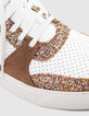 Zapatillas altas de lentejuelas marrones y blancas I.Code-5