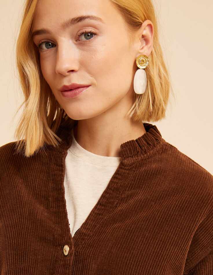 I.Code camel corduroy dress-5