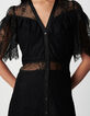 Schwarzes Maxikleid aus Spitze f&uuml;r Damen-4
