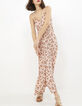 I.Code hibiscus floral and polka dot print long dress-1