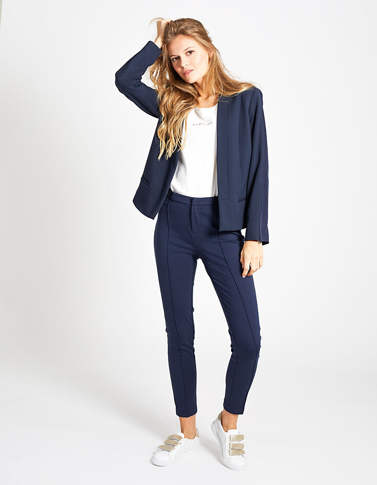 Veste de costume marine maille Milano I.Code-7