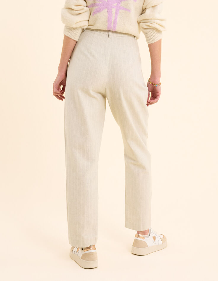Pantalon de costume gris rayures tennis I.Code-6