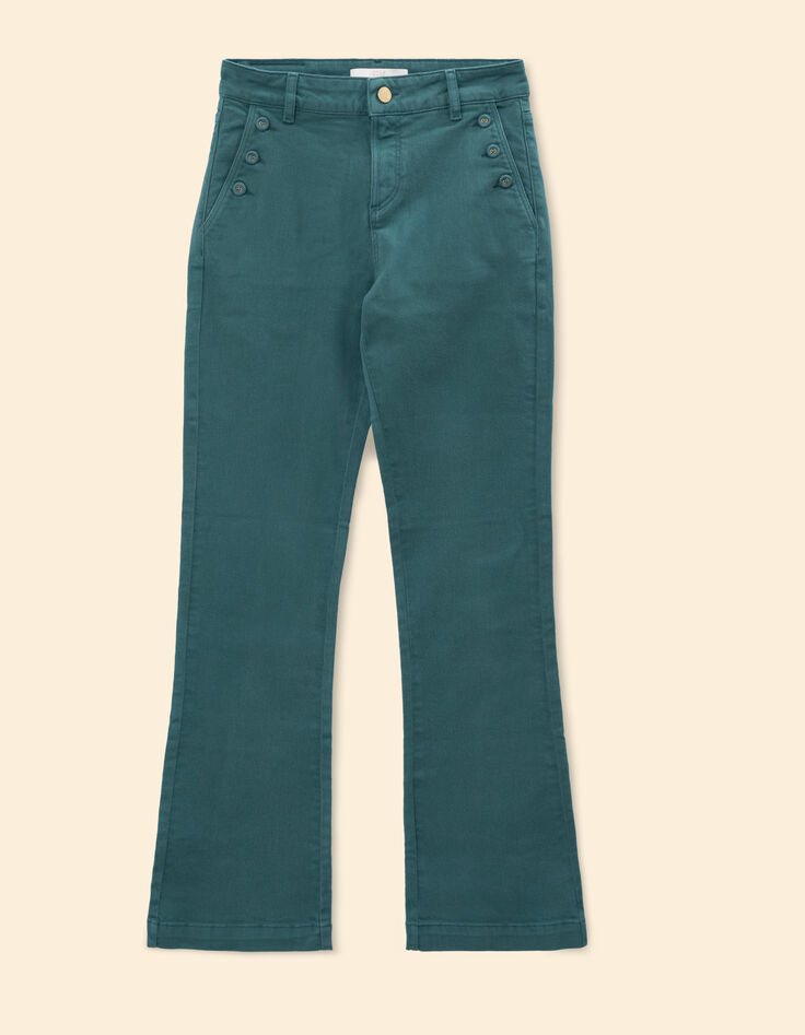 Vaqueros acampanados verdes I.Code-8