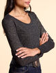 Tee-shirt noir rayures m&eacute;talliques dor&eacute;es I.Code-1