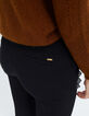 Pantalon-cigarette noir à dentelle cuir synthétique I.Code-5